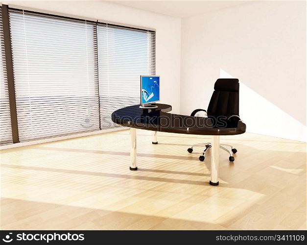 Business concept. Manager office. 3d rendered image