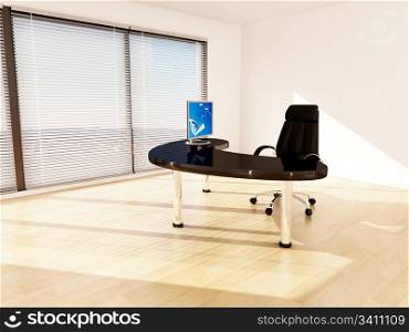 Business concept. Manager office. 3d rendered image