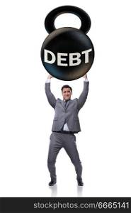 Business concept of debt and borrowing