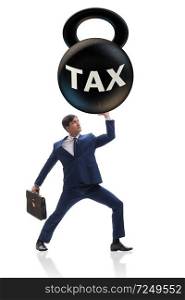 Business concept of tax payments burden