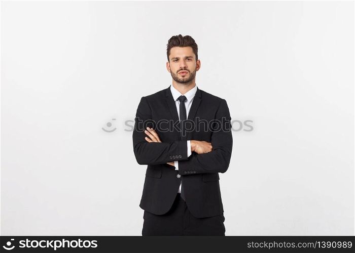 Business Concept - Portrait Handsome Business man confident face. White Background. Business Concept - Portrait Handsome Business man confident face. White Background.