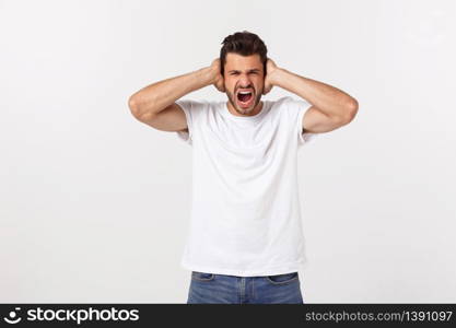 Business Concept - Portrait Handsome Business man confident face. White Background. Business Concept - Portrait Handsome Business man confident face. White Background.