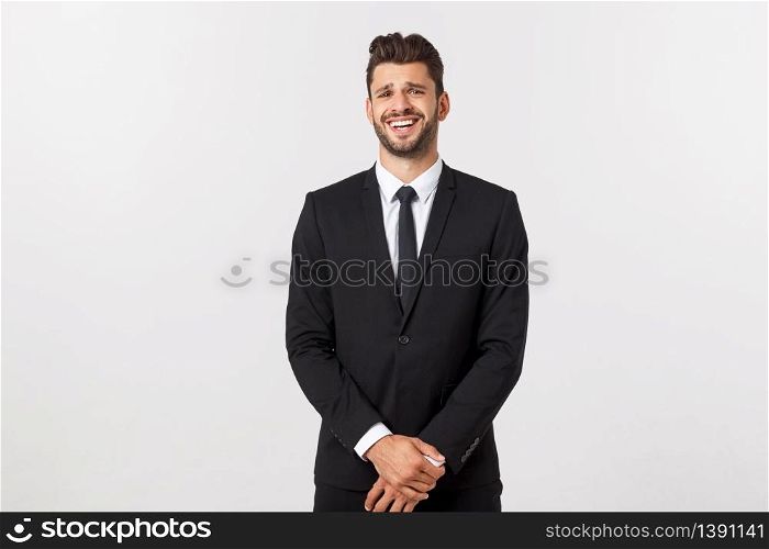 Business Concept - Portrait Handsome Business man confident face. White Background. Business Concept - Portrait Handsome Business man confident face. White Background.
