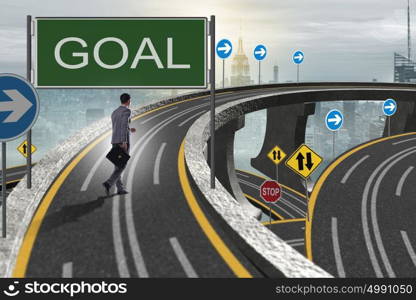 Business concept with goal metaphor