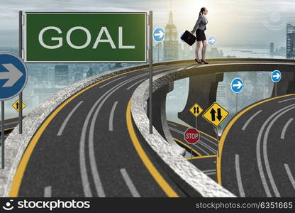 Business concept with goal metaphor