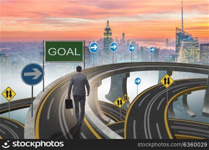 Business concept with goal metaphor