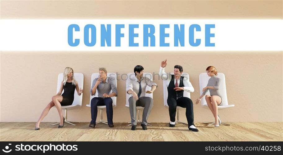 Business Conference Being Discussed in a Group Meeting. Business Conference