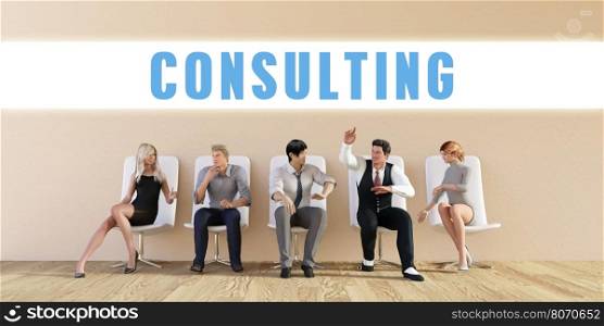 Business Consulting Being Discussed in a Group Meeting. Business Consulting