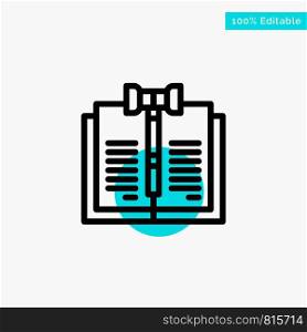 Business, Copyright, Digital, Law, Records turquoise highlight circle point Vector icon