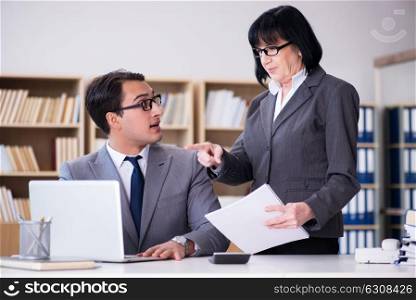 Business couple having discussion in the office