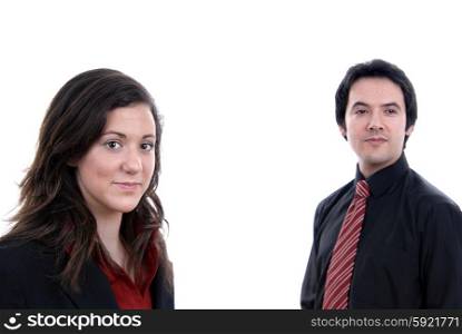 business couple, isolated. focus on the woman