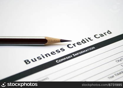 Business credit card application