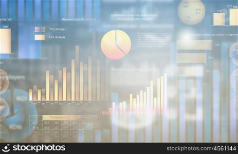 Business digital background. Business financial background image with profits and gains
