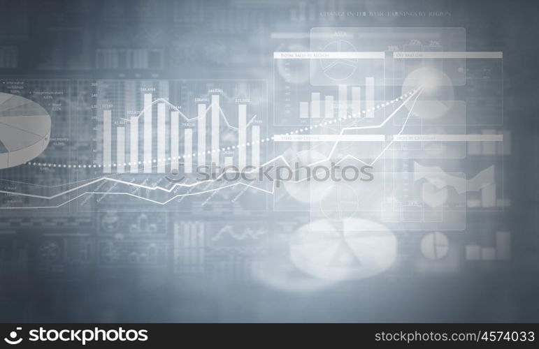 Business digital background. Business financial background image with profits and gains