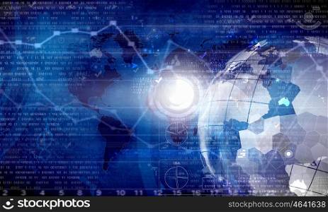 Business digital background. Digital background with infographs and business concepts