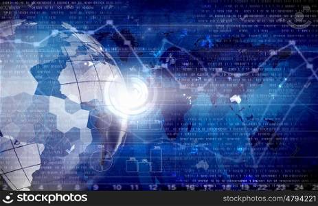 Business digital background. Digital background with infographs and business concepts