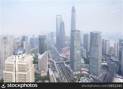 Business district of Shanghai, China