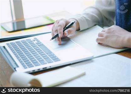 Business documents advertising design planning on office table