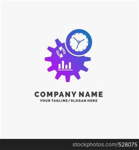Business, engineering, management, process Purple Business Logo Template. Place for Tagline.. Vector EPS10 Abstract Template background