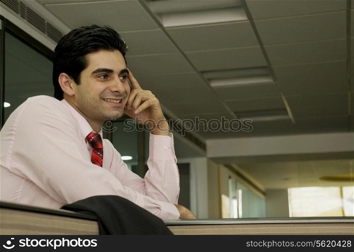 Business executive smiling
