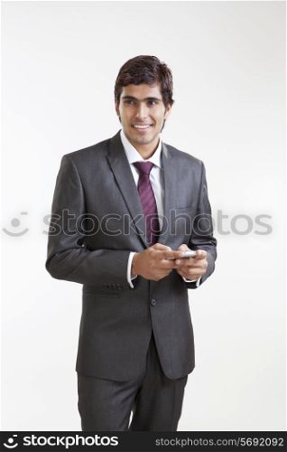 Business executive with a mobile phone