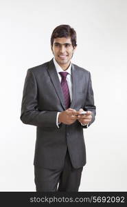 Business executive with a mobile phone