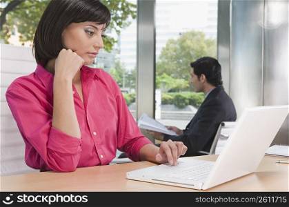 business executives working in an office