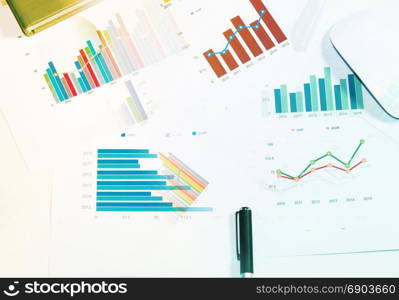 Business finance, accounting, statistics and analytic research concept
