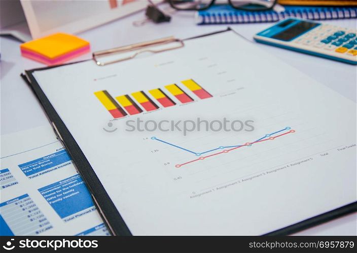 Business finance, accounting, statistics and analytic research concept. Business finance accounting