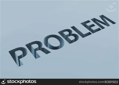 Business financial problem concept with letters on ground