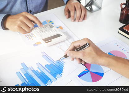 Business financial team meeting about investment on stock exchange with valuation performance process.