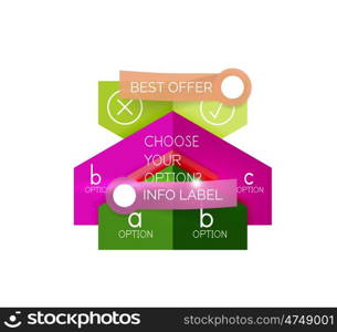 Business geometric infographic banner templates. Business geometric infographic banner templates. text and option presentation templates