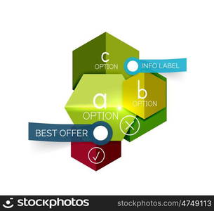 Business geometric infographic banner templates. Business geometric infographic banner templates. text and option presentation templates