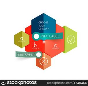 Business geometric infographic banner templates. Business geometric infographic banner templates. text and option presentation templates