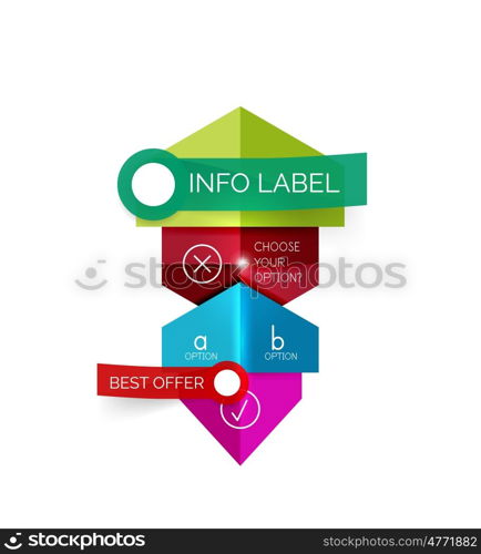 Business geometric infographic banner templates. Business geometric infographic banner templates. text and option presentation templates