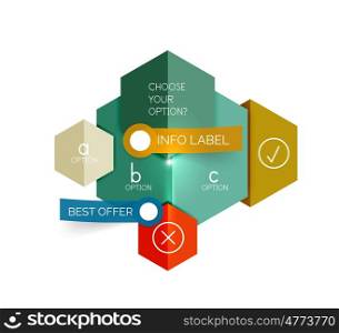 Business geometric infographic banner templates. Business geometric infographic banner templates. text and option presentation templates