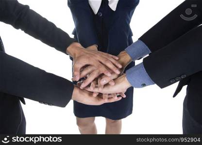 business hand success concept, on White Background