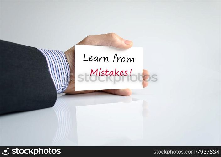 Business hand writing text Learn from mistakes