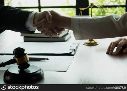Business handshake. Business people shaking hands, finishing up a meeting,Success agreement negotiation.