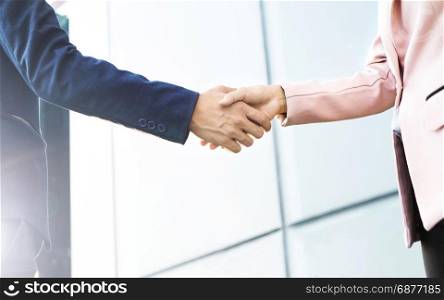 business handshake outdoor