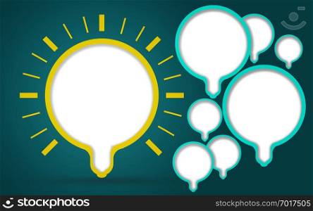 Business ideas with light bulbs, 3D rendering