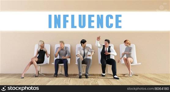 Business Influence Being Discussed in a Group Meeting. Business Influence