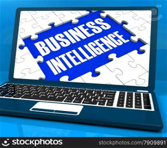 . Business Intelligence On Laptop Showing Collecting Client Information Or Obtaining Opportunities
