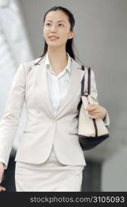 Business lady walking