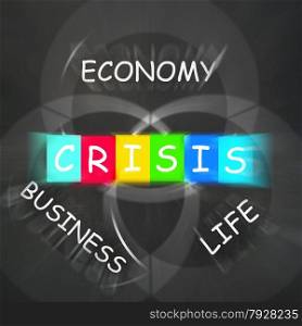 Business Life Crisis Displaying Failing Economy or Depression