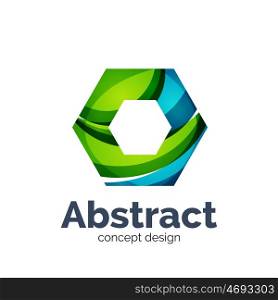 Business logo template. Unusual abstract business logo template - hexagon