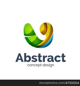 Business logo template - wave. Unusual abstract business logo template - wave