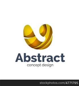 Business logo template - wave. Unusual abstract business logo template - wave