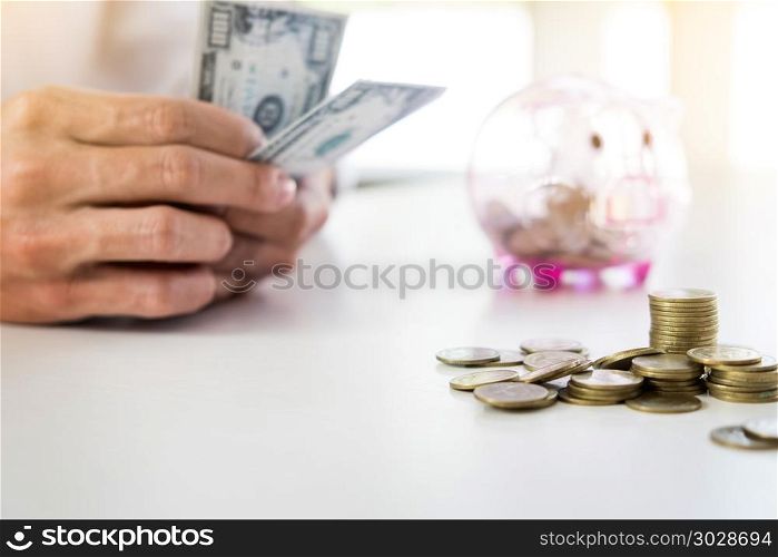 business man counting money at the table, accounting concept. business man counting money at the table, accounting concept.