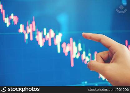 Business Man Investment discussing and analysis graph stock market trading,stock chart concept
